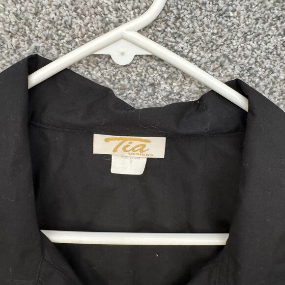 Vintage Y2K Tia Designs Shirt 1X Sea Shell Starfish Embellished Nautical Chic - Picture 7 of 9